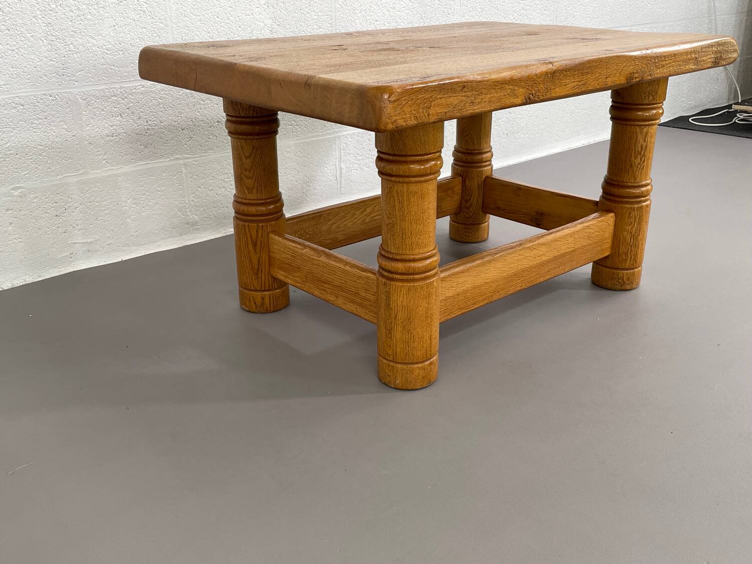 Vintage solid oak coffee table