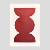 Abstract painting 50x70cm "Romy" red signed Eawy