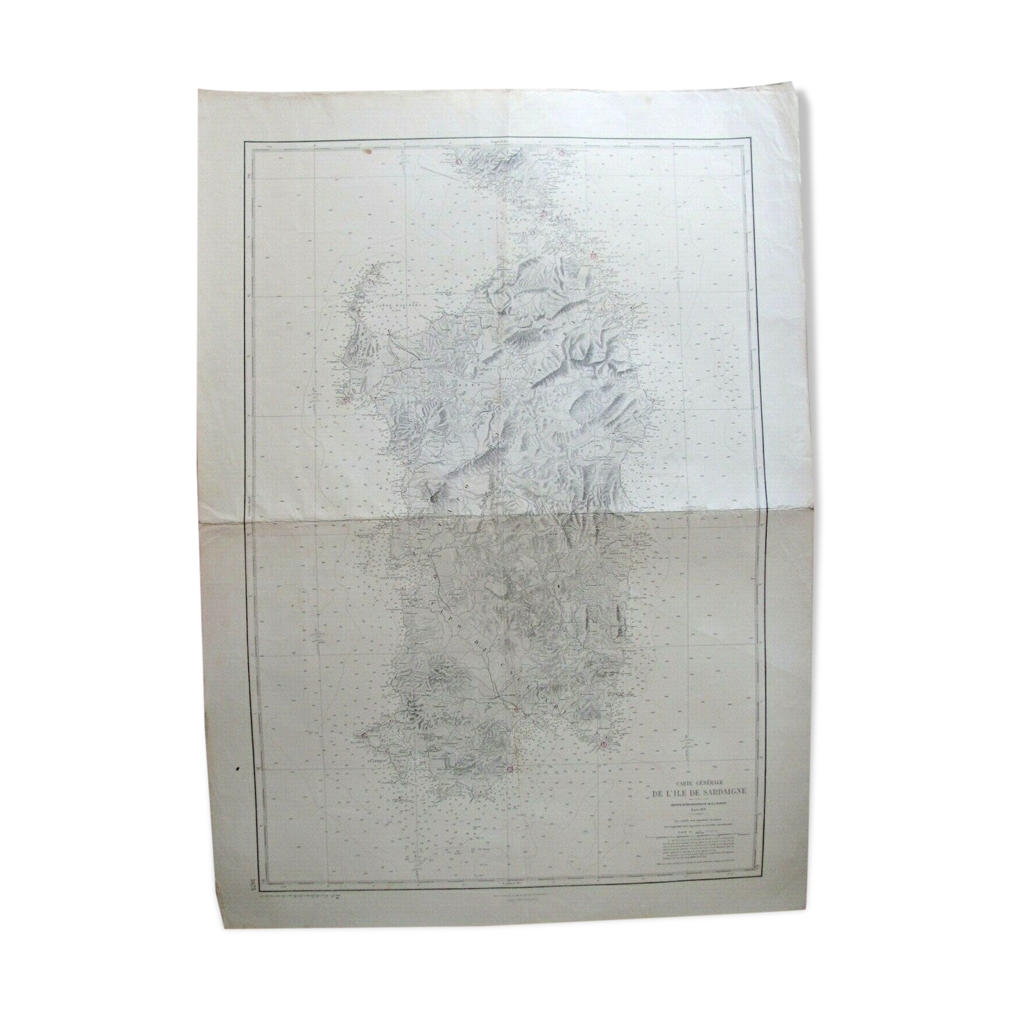 General map of the island of Sardinia - 1879