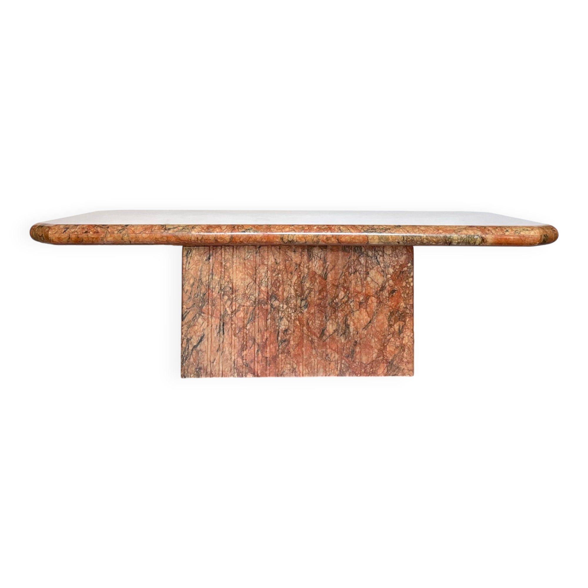 Pink marble coffee table