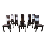 Set of 8 dining chairs by Rob & Dries van den Berghe, 1980s