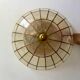 Ceiling lamp in mother-of-pearl and brass two fires 50s