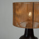 1970s dark glazed ceramic Danish lamp