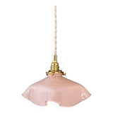 Vintage pink opaline pendant light