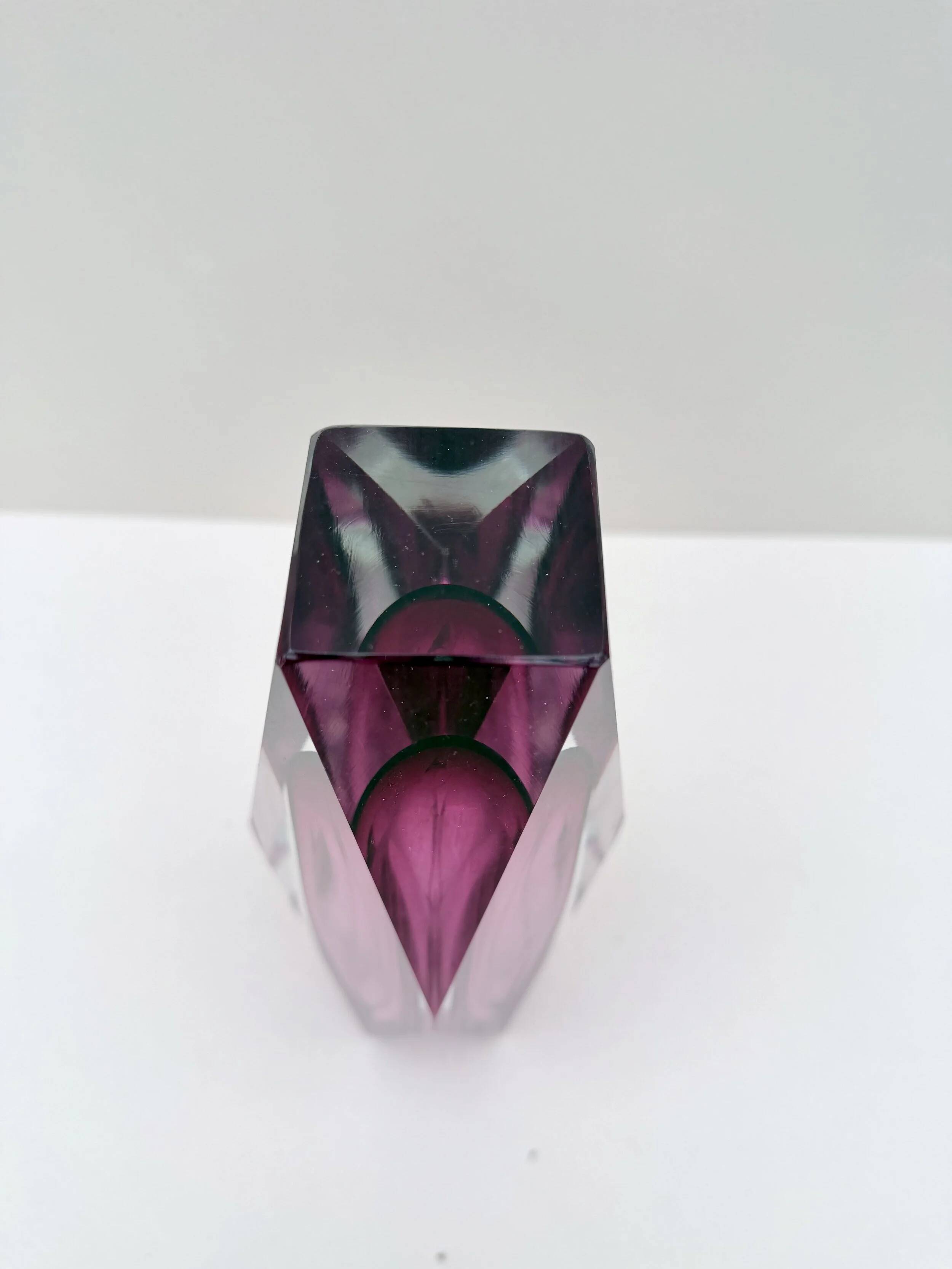 Sommerso vase - Murano blown glass, Italy 1970