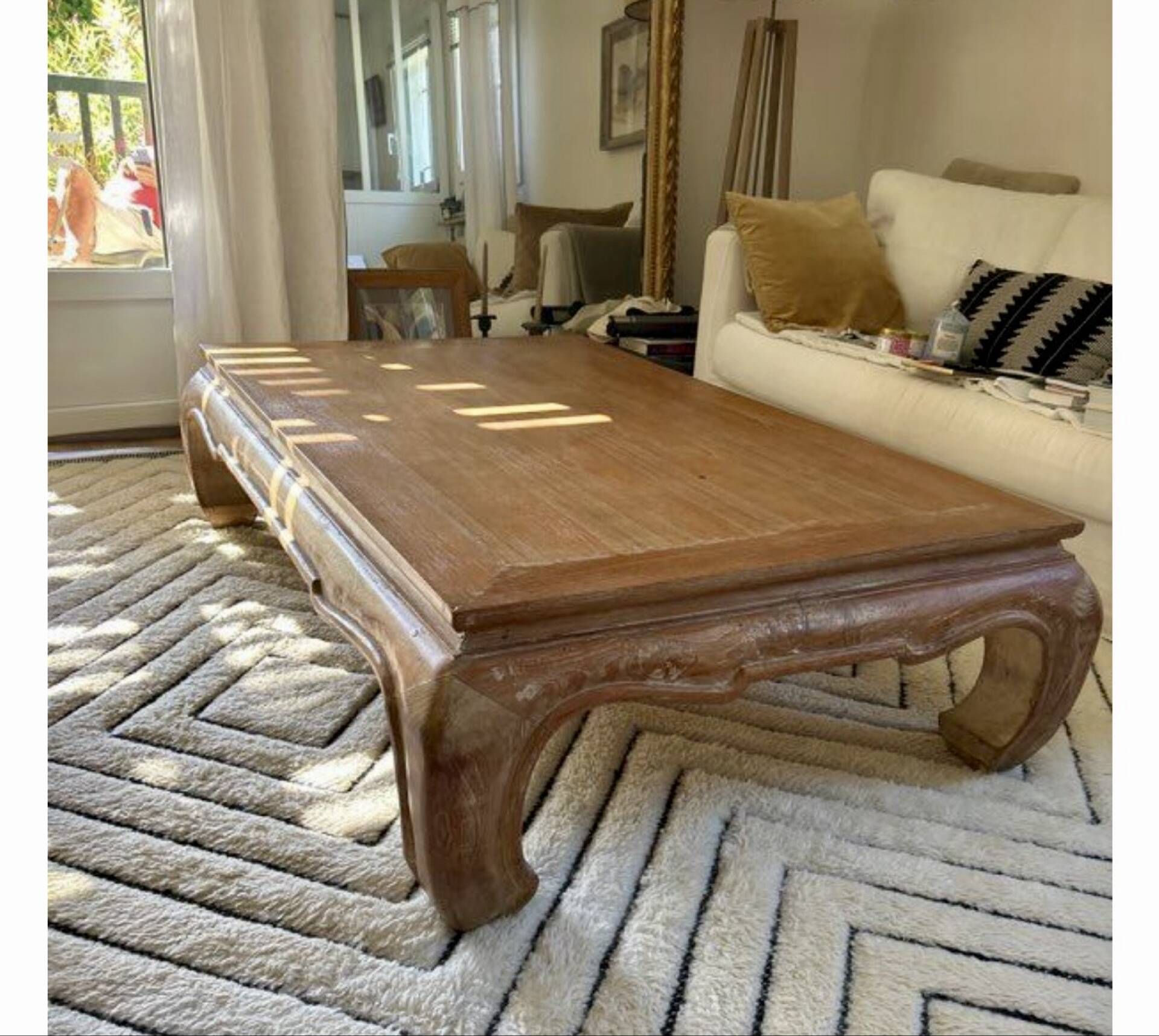 Solid wood coffee table