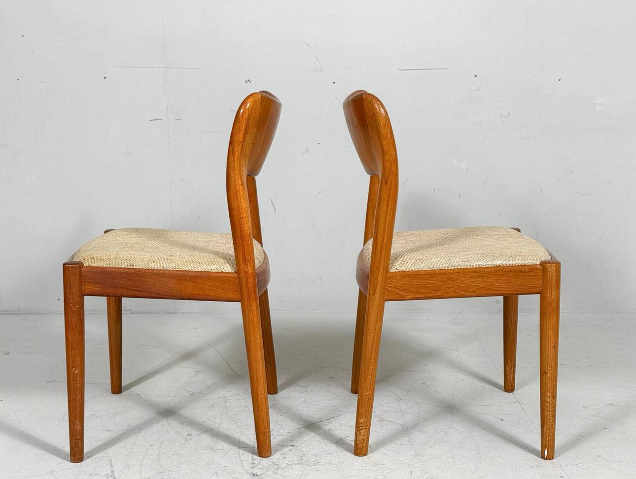 Niels Koefoed for Hornslet, 4 chairs / dining chairs, model '177', teak, 1960s, Denmark.