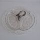 Art Deco Pressed Glass Divided Serving Dish with Alpaca Handle, 1930