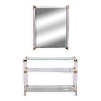 Hollywood Regency Lucite Console 1970s France