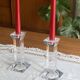 Vintage crystal candlestick pair by Villeroy & Boch - As new condition.