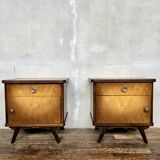 Pair of vintage bedside table and sofa end table