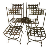 4 chaises en fer