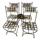 4 chaises en fer