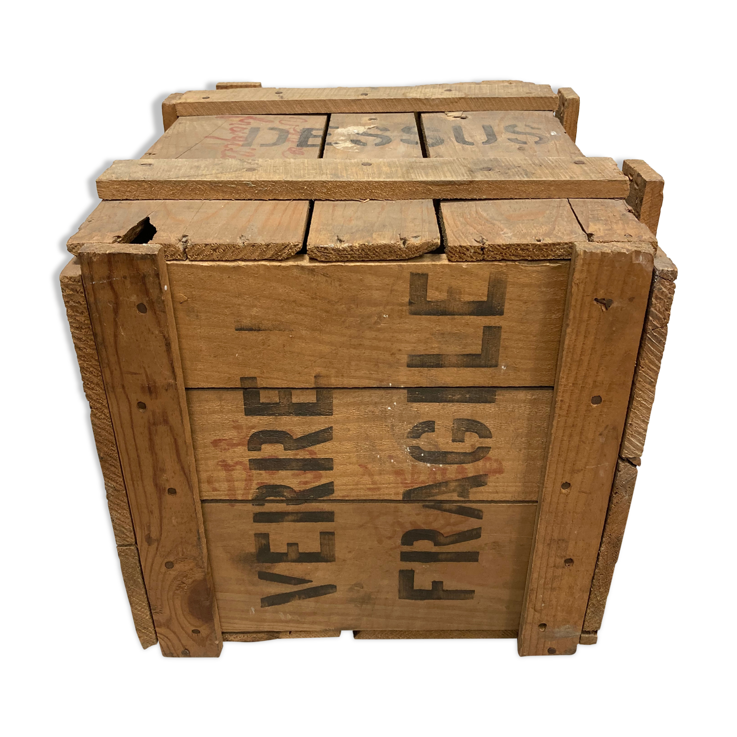 Vintage wooden suitcase