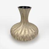 Striated ceramic vase design 1950