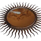 Authentic small sun mirror from the 1960s/70s