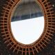 Pair of rattan mirrors attributed to Franco Albini, Italy 1950.