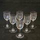 6 old glasses with engraved baccarat crystal wine stems