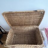 malle en rotin année 30 ou 50