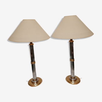 Pair of modernist lamps from the 80s.