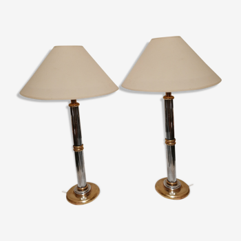 Paire de lampes modernistes des années 80