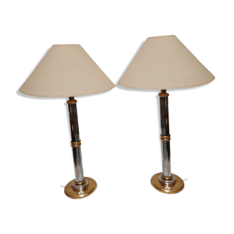 Pair of modernist lamps from the 80s.