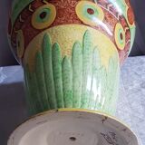 Art-deco vasque lamp in faience
