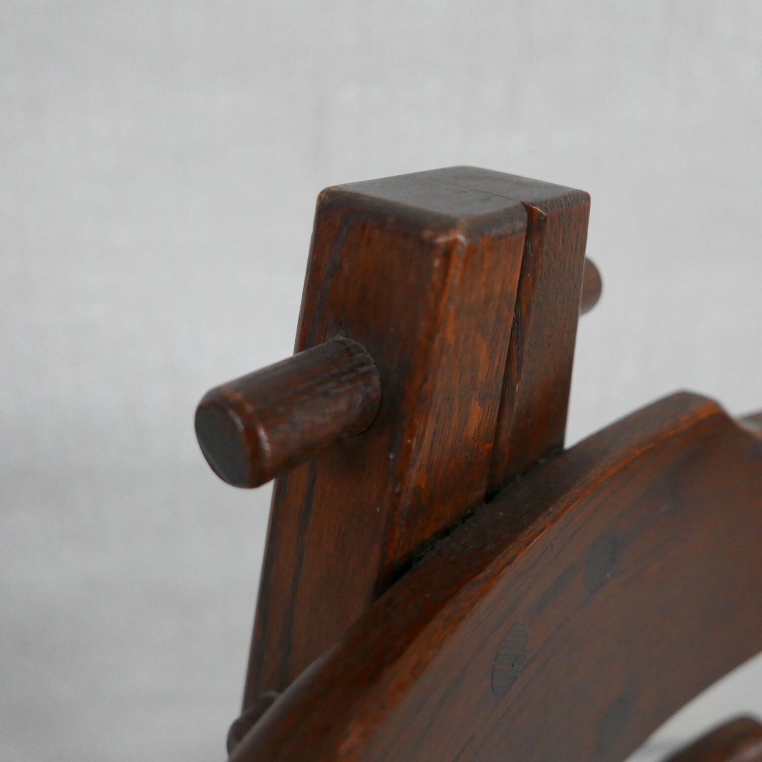 6 brutalist spanish oak dining chairs