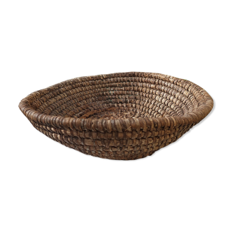Baker's basket with braided wicker bread early twentieth century