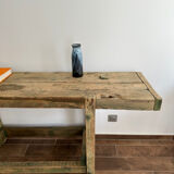Solid wood console workbench