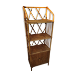 Large vintage rattan shelf from the 70s