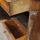 Rare pair of Italian display furniture from the Charles X period in mahogany.