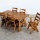 Brutalist dining table | vintage table | 50s | oak