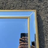 Louis XVI style gilded glazing bead mirror