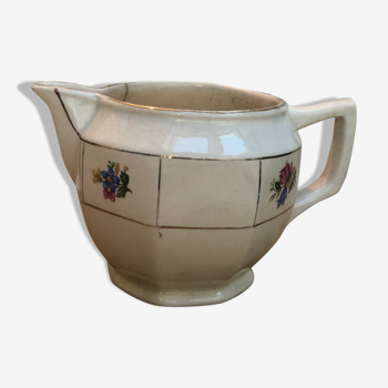 Earthenware milk pot Sarreguemines