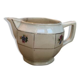 Earthenware milk pot Sarreguemines