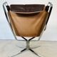 Vintage retro sigurd resell leather low back chrome falcon chair
