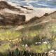 Vintage landscape painting