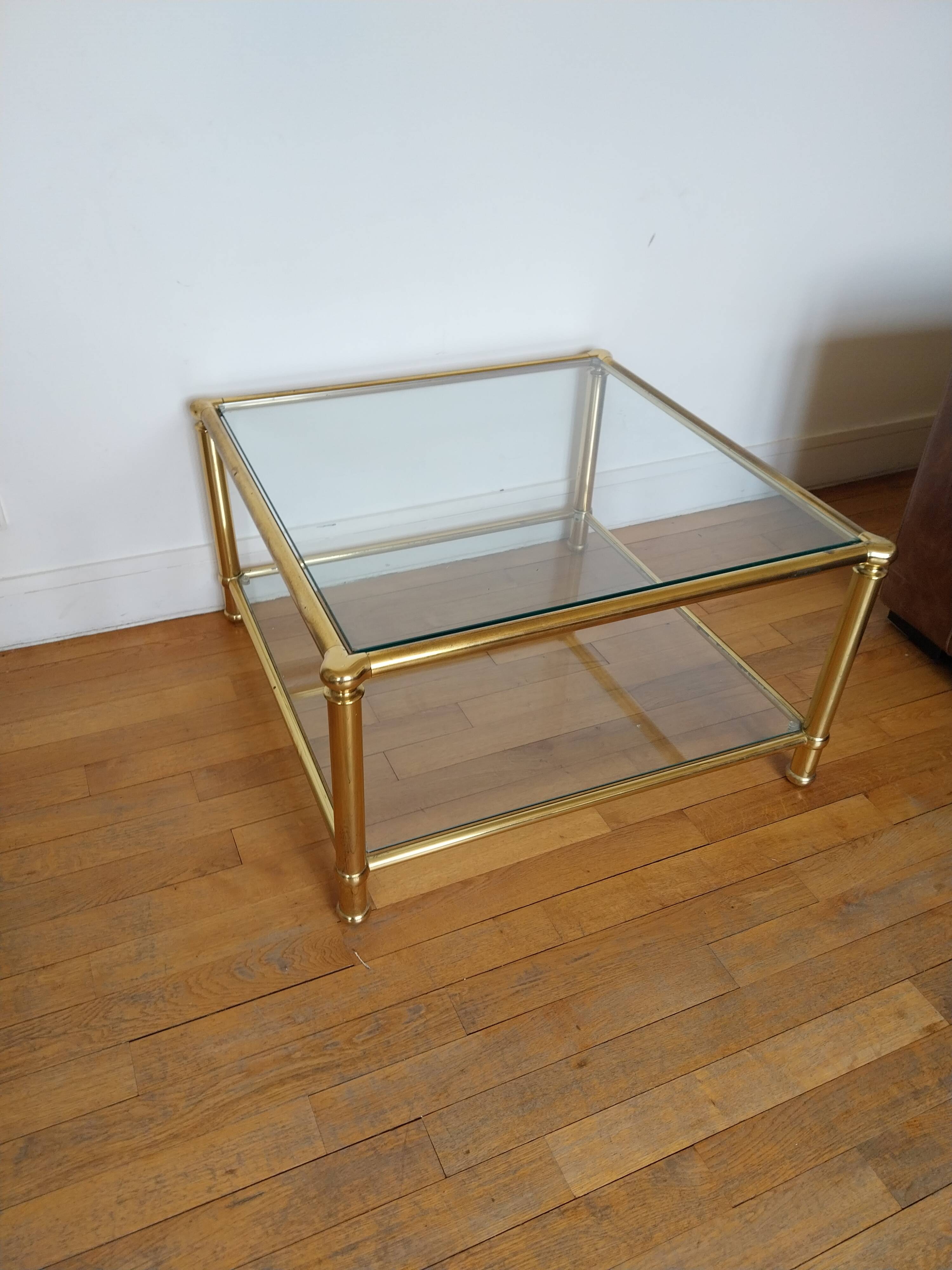 Table basse laiton Fratelli Orsenigo design Italien