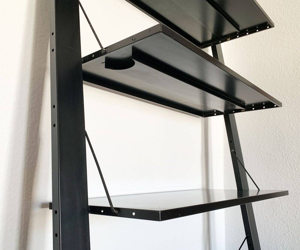 Postmodern Italian graffiti shelf by Rodney Kinsman for Bieffeplast, 1980s.