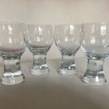 Set of 4 glasses Rondo by Kosta Boda Sweden 1970