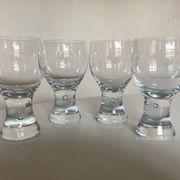 Set of 4 glasses Rondo by Kosta Boda Sweden 1970