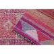 Tapis coureur vintage en laine et coton turc noué à la main rose 87x328