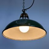 Industrial Green Enamel Factory Pendant Lamp from Coolicon, 1950s