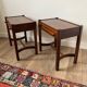 Pair of walnut bedside tables