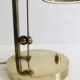 Table lamp style bauhaus years 40-50 brass with golden glass tulip