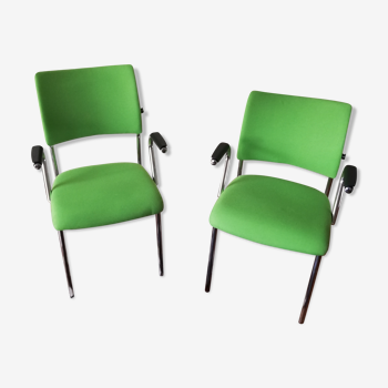 Paire de fauteuils Topstar verts