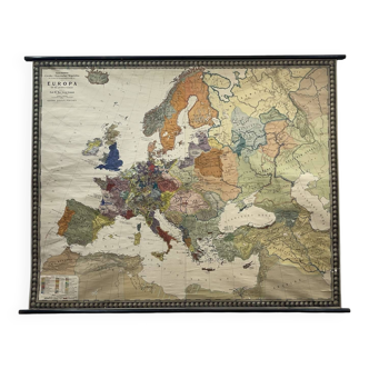Carte allemande des années 1950 représentant l'Europe au 15ème siècle