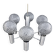 Chandelier metal chrome glass balls space age sputnik midcentury 70s