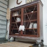 Meuble bibliothèque vitrée style anglais